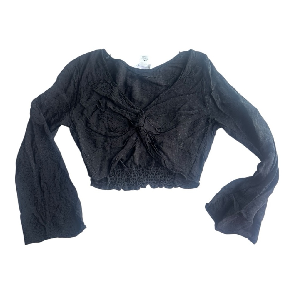 Kirious Elegant Black Women's Crop Top Size Medium